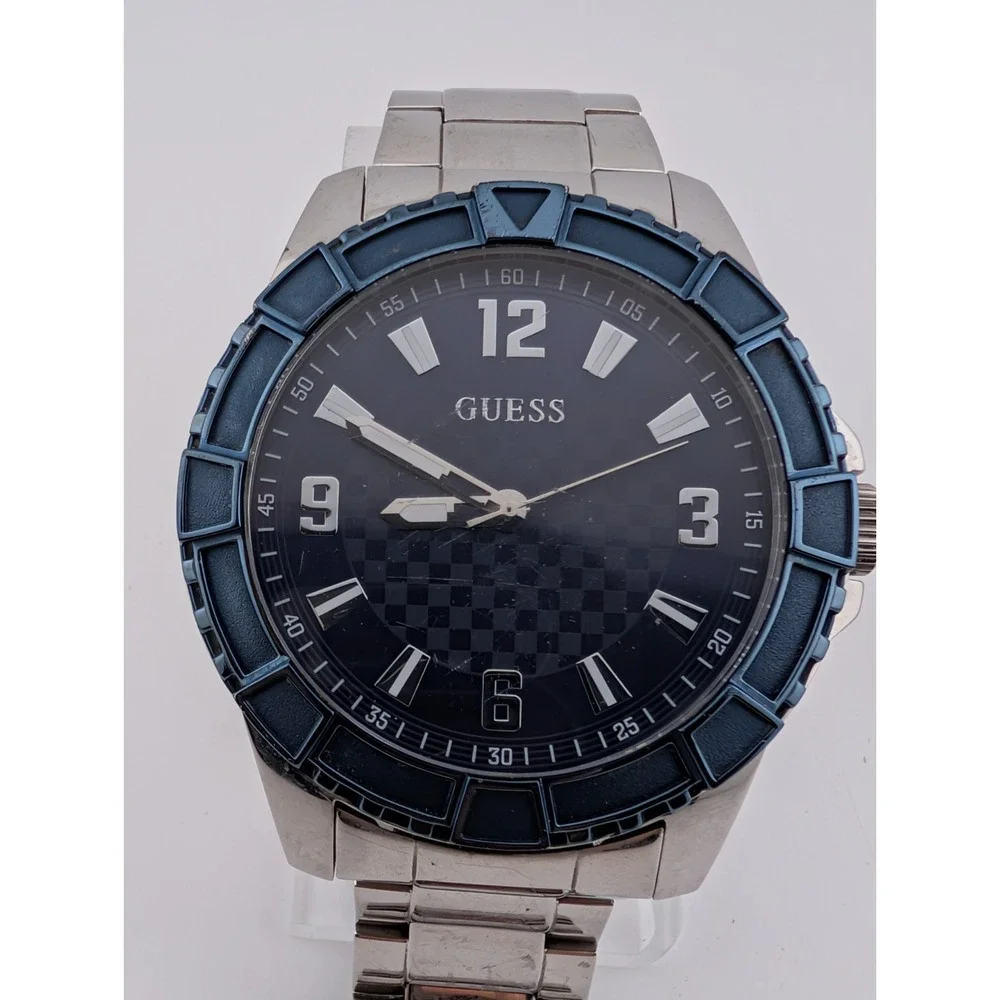 Guess‎ Watch Men 50mm Case Blue Dial Silver 6.75